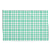 Housse D'oreillers Aquamarine White Plaid Pattern (Dos-Droit)