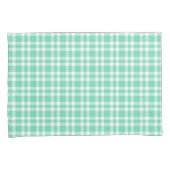 Housse D'oreillers Aquamarine White Plaid Pattern (devant-Droit)