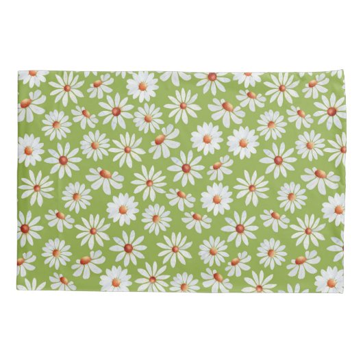 Housse D'oreillers Aquarelle à pois de marais printemps été  (Dos)