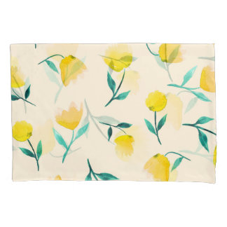 Housse D'oreillers Aquarelle Abstrait Motif de pivoine florale
