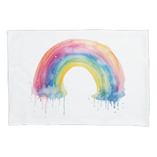 Housse D'oreillers Aquarelle Arc-en-ciel