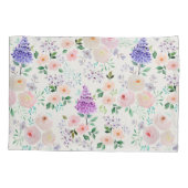 Housse D'oreillers Aquarelle blanche neige Florale (Dos)