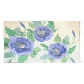 Housse D'oreillers Aquarelle bleu (Dos-gauche)