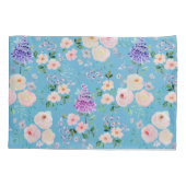 Housse D'oreillers Aquarelle bleu Grotto Floral (Dos)