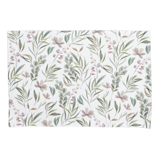 Housse D'oreillers Aquarelle Botanique (devant)