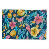 Housse D'oreillers Aquarelle botanique : fleurs, ornement feuille. (Dos)