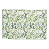 Housse D'oreillers Aquarelle Botanique Vert feuilles (Dos)