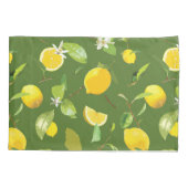 Housse D'oreillers Aquarelle Citron et Feuilles 5 (Dos-gauche)