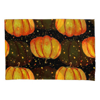 Housse D'oreillers Aquarelle citrouilles d'automne, impression Hallow