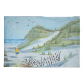 Housse D'oreillers Aquarelle de l'enfant sur une plage (Dos-gauche)