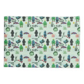 Housse D'oreillers Aquarelle de robot spatial Humour vintage (Dos)