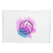 Housse D'oreillers Aquarelle de volleyball (Dos)
