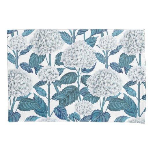 Housse D'oreillers Aquarelle d'hydrangée blanche (devant)