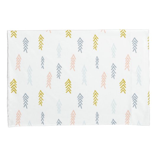 Housse D'oreillers Aquarelle douce Chevron Motif (devant-Droit)