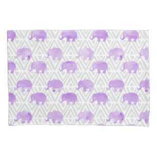 Housse D'oreillers Aquarelle Elephant Shibori Primitive Chevron