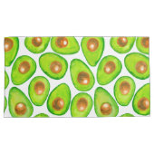Housse D'oreillers Aquarelle en tranches d'Avocado (devant-Droit)