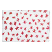 Housse D'oreillers Aquarelle étoilée - rouge (Dos-gauche)