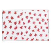 Housse D'oreillers Aquarelle étoilée - rouge (devant-Droit)