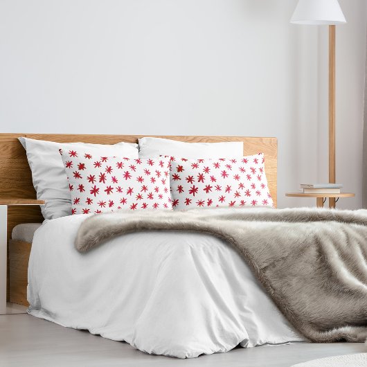 Housse D'oreillers Aquarelle étoilée - rouge