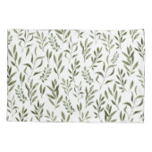 Housse D'oreillers Aquarelle Eucalyptus Motif Feuille (Dos)