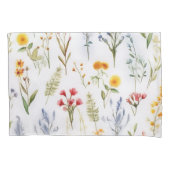 Housse D'oreillers Aquarelle Fleur sauvage moderne Botanique (devant)