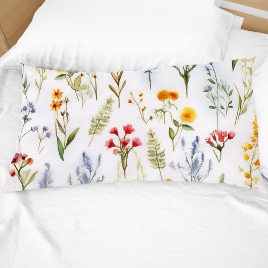 Housse D'oreillers Aquarelle Fleur sauvage moderne Botanique