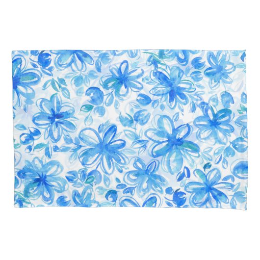 Housse D'oreillers Aquarelle Floral Chintz Motif mignon (devant)