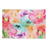 Housse D'oreillers Aquarelle florale brillante moderne Kraft (Dos)