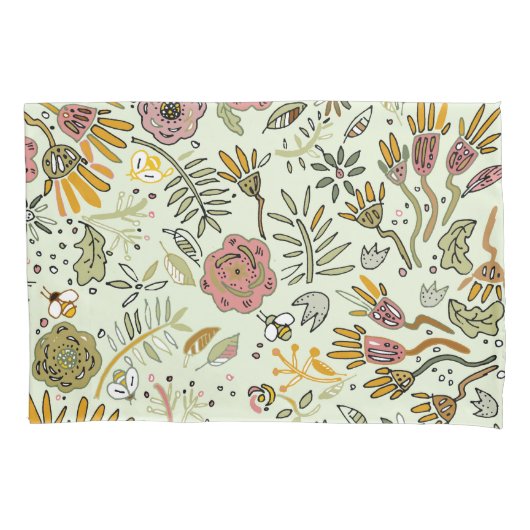 Housse D'oreillers Aquarelle Florale Fleurs d'abeille Élégante Modern (devant)