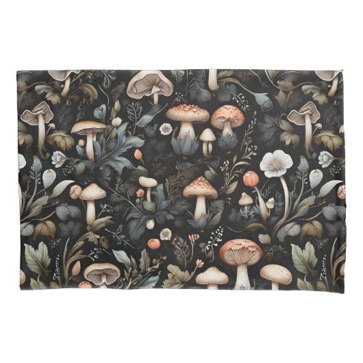 Housse D'oreillers Aquarelle Forêt Verdure Champignons Automne (devant)