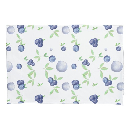 Housse D'oreillers Aquarelle fraîche d'été Blueberry (devant)
