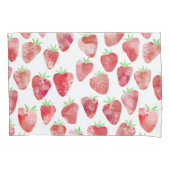 Housse D'oreillers Aquarelle fraise (devant-gauche)