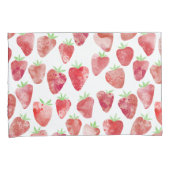 Housse D'oreillers Aquarelle fraise (devant-Droit)