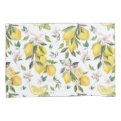 Housse D'oreillers Aquarelle Fruit citron motif floral (devant-Droit)