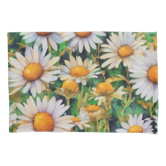 Housse D'oreillers Aquarelle Jardin Fleurs Faisy (devant)