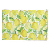 Housse D'oreillers Aquarelle juteuse : peinture citron vibrante (Dos)