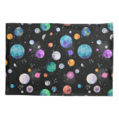 Housse D'oreillers Aquarelle Les planètes spatiales Galaxy (Dos)