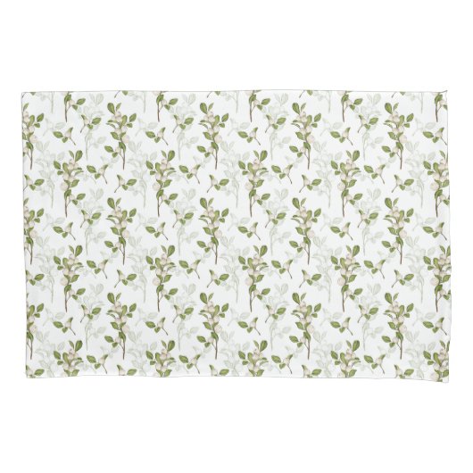 Housse D'oreillers Aquarelle Mistletoe Plante d'hiver Motif transpare (devant-gauche)