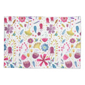 Housse D'oreillers Aquarelle moderne peinture florale (Dos-gauche)