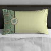 Housse D'oreillers Aquarelle Monogram Shark Green Coque Set Coussin