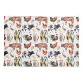 Housse D'oreillers Aquarelle motif des animaux de ferme (Dos)