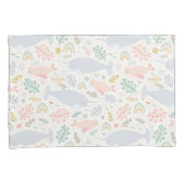 Housse D'oreillers Aquarelle Narwhal et Motif de phoque (devant-Droit)