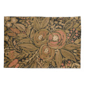 Housse D'oreillers aquarelle, noir brun floral, noir motif (Dos)