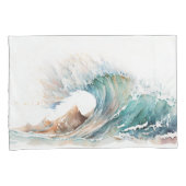 Housse D'oreillers Aquarelle Ocean Wave (devant-Droit)