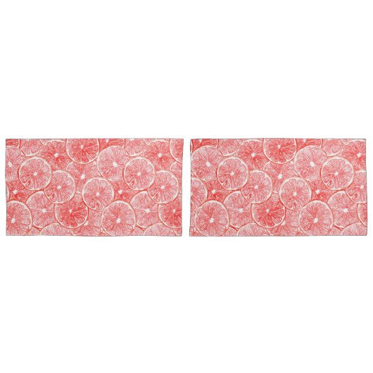 Housse D'oreillers Aquarelle pamplemousse motif (devant-Set)