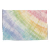 Housse D'oreillers Aquarelle Pastel Rainbow Tie Dye (Dos-Droit)