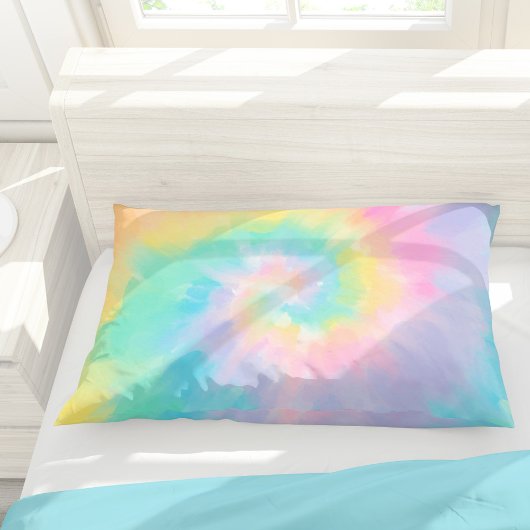 Housse D'oreillers Aquarelle Pastel Rainbow Tie Dye