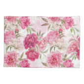 Housse D'oreillers Aquarelle Peoné rose : Élégance florale (Dos)