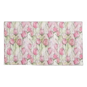 Housse D'oreillers Aquarelle rose pâle (Dos-gauche)