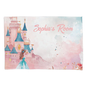 Housse D'oreillers Aquarelle rose princesse